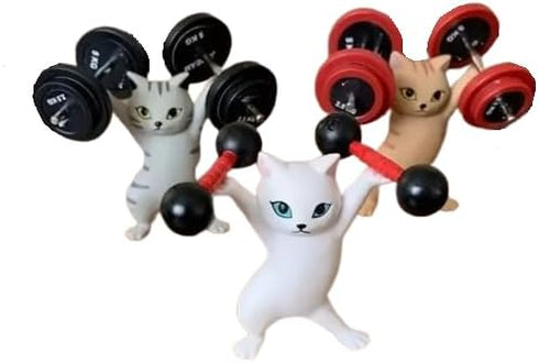 3 Cats Figurine Cute Desk Organizer, Unique and Funny Kitty Cat desk Accessory, 3D Decorational Pen and Pencil Holder, Earbuds Holder, Earring Hol...