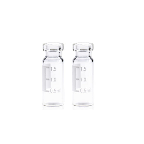 2ml Autosample Vial,Clear Glass Flat Base Vial, 11mm Wide Opening Crimp Top Vial, 12 * 32mm, Pack of 100...