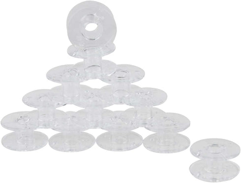 SINGER 06543 Class 15J Bobbins, Transparent, 12-Count...