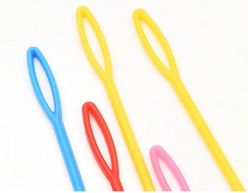 50pcs 2.7 "Large Eye Plastic Sewing Needles Yarn Needles Safety Lacing Needles Children Safety Learning Needles Applicable to Children Craft Needl...
