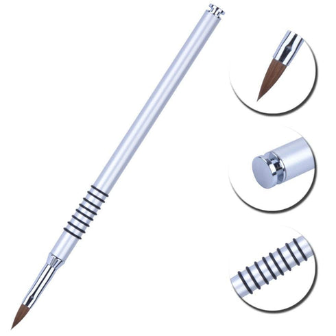 3D Nail Art Brush Pure Non-Slip Handle Acrylic Nail Art Brush Sculpture Brush for Acrylic Powder (Size 5)...