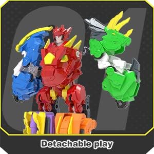 5-in-1 Robot Dinosaur Toys Set: Large Transforming Robot Take Apart Kit with 5 Dinosaur Action Figures - Triceratops Deformation Toys for Kids Age...