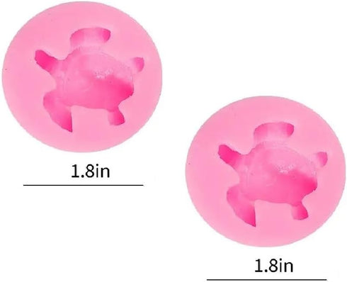 2 Pcs Turtle Chocolate Mold Sea Turtle Silicone Mold Fondant Candy Mold Chocolate Making Mold Baking Mould Tool for Cake Decorating Polymer Clay...