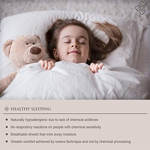 BIOWEAVES 100% Organic Cotton Body Pillow Cover for Body Pillowcases 300 Thread Count Soft Sateen Weave GOTS Certified with Zipped Closure - 21" x...