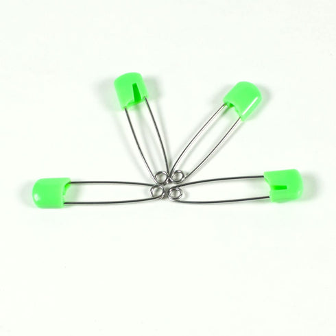 OsoCozy Cloth Diaper Nappy Pins 100 Packs - 100 Stainless Steel Safety Pins with Locking Plastic Heads. Durable, Safe and Cute 2.2 Inches Long (Li...