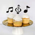 36 Pcs Music Notes Cupcake Toppers for Music Themed Party Decorations Glitter Musical Symbols Cupcake Picks for Baby Shower Birthday Party Supplie...