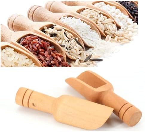 Czl Meco 6 PCS Mini Wooden Spoon Wooden Kitchen Spoon Mini Bath Salt Spoon For Candy Spices Parties Bath Salts Essential...