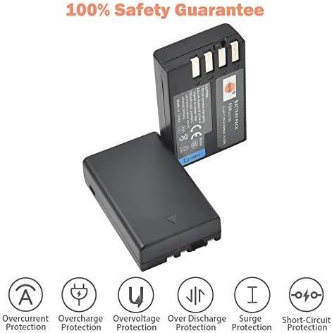 DSTE Replacement for 2X D-Li109 Li-ion Battery Compatible Pentax K-R K-30 K-50 K-500 KR K30 K50 K500 K-S1 K-S2 K-70 Camera...