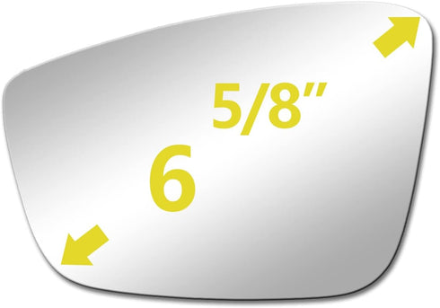 Side Mirror Glass Left Driver Side Replacement fit for 2012-2019 Volkswagen Beetle 2011-2018 Volkswagen Jetta 2013-2015 Volkswagen Passat LH Adhes...