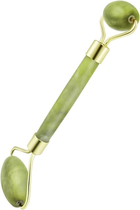 3 in 1 Ficial Face Ice Jade Roller and Gua Sha Tool, Natural Real Jade Anti-Wrinkle Face Eye Neck Massager Tool, Reduce Wrinkles, Puffiness, Migra...