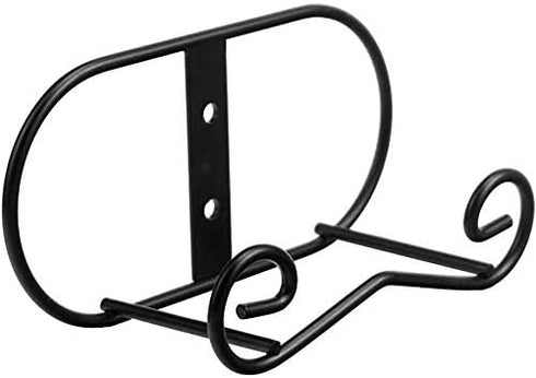 LIONWEI LIONWELI Wall Mount Plate Display Stands - 2 Pack Black Iron Easel Holders - Vertical Wall Hangers for Decorative Plates, Picture Frames, ...