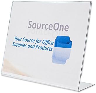 SourceOne 7 x 5 Inches Landscape Premium Clear Acrylic Sign Holder, Ad Frame, Picture Frame (1 Pack)...