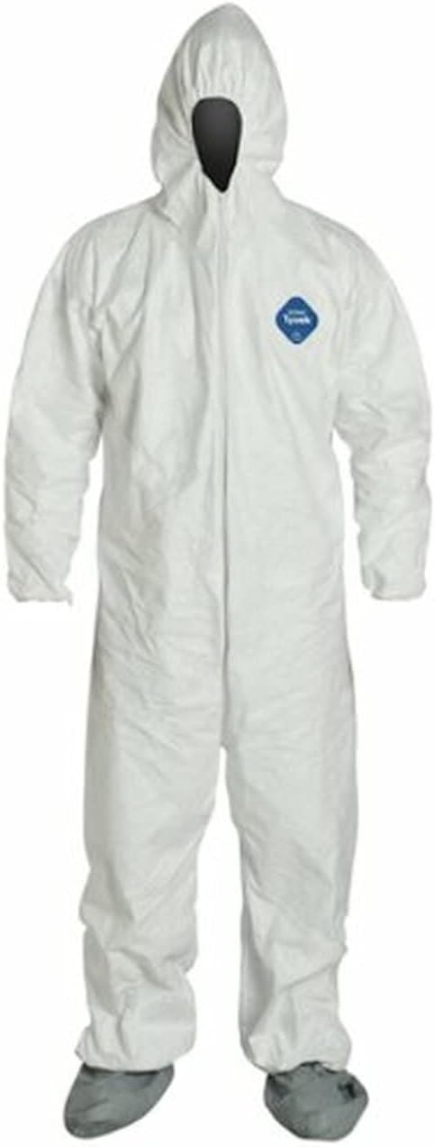 DuPont Industrial & Scientific DuPont TY122S 3XL EACH Disposable Elastic Wrist, Bootie and Hood Tyvek Coverall Suit 1414 White...