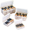 Lock & Store 4 Battery Storage Containers Organizers Set Store Plastic Case Box AA AAA C D...
