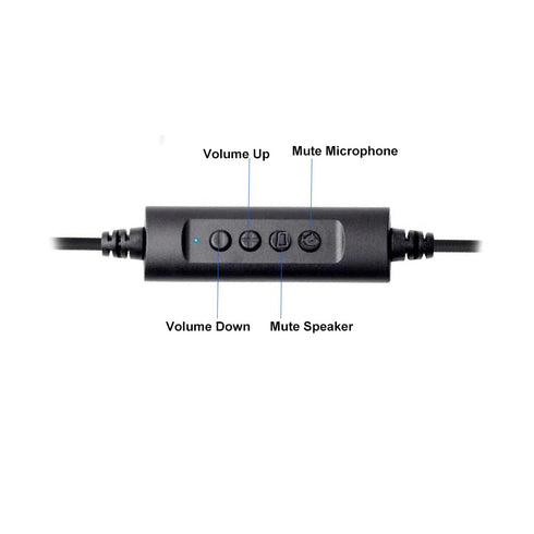 QD to USB Adapter Cable with Volume Control and Microphone Mute Compatible with Plantronic Quick Disconnect (QD) Headset for Computer and Softphon...