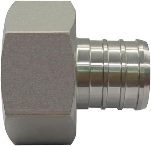 Beduan Stainless Steel PEX Garden Hose Adapter Fitting 1/2" PEX Barb to 3/4" GHT Female Connector for Outdoor Garden Irrigation Watering...