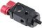 CAMVATE Single Rod Clamp 15mm with 1/4" Mount Screw Adapter (M5 Rotating Knob-Red) - 0866...
