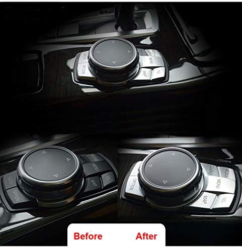 Car iDrive MenuMulti-Media 7-Buttons Cover Trims fit for BMW 2 3 4 5 6 X5 X6 i3 Z4 Series...