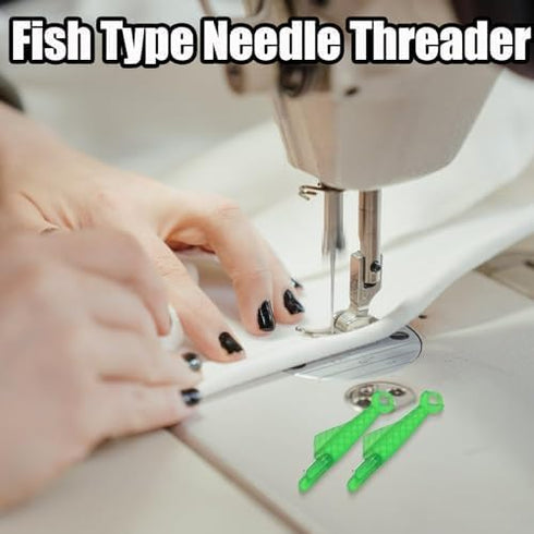 Fish Mouth Sewing Machine Needle Threader, 2024 New Automatic Sewing Needle Threader, Fish Type Needle Threader, Quick Sewing Machine Loop Easy Se...