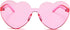 Dollger Heart Shape Sunglasses One Piece Transparent Rimless Candy Color Glasses…...