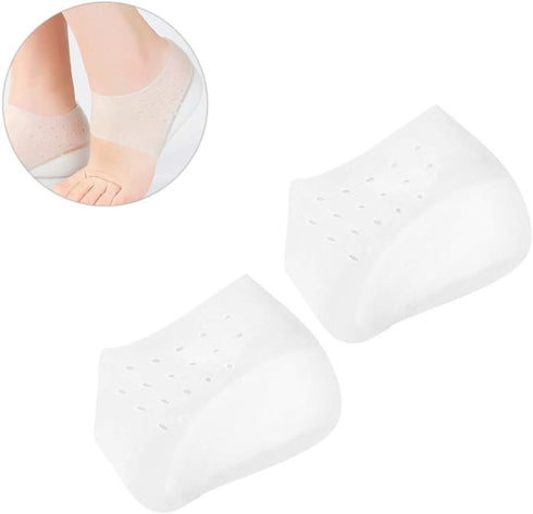 Exceart Heel Cup Insoles Half Height Increase Insoles Invisible Silicone Shoe Lift Heel Pads 2.5CM Men Women (for Size 40-46)...