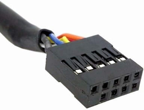 ANRANK 50cm Dual USB 2.0 Type A Female to Motherboard 9Pin Header Cable Adapter with Screw Panel for Computer, Tablet, Printer, Barcode Scanner, C...