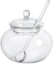 123Arts Clear Glass Sugar Bowl With Lid and Sugar Serving Spoon,8 ounces...