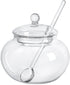 123Arts Clear Glass Sugar Bowl With Lid and Sugar Serving Spoon,8 ounces...