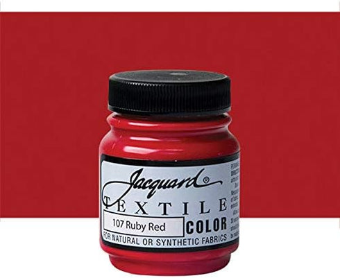 Jacquard Fabric Paint 2.25 Oz Ruby Red for Clothes, Furniture Upholstery, Shoes or Tote Bags...