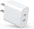 Dual USB C Charger Block, Fast Type C Power Adapter, Dual Port PD Power Adapter Fast Wall Charging Block Compatible IPhone 15/15 Pro/15 Pro Max/15...