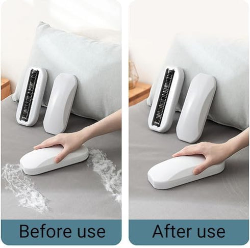 HURRISE Handheld Crumb Sweeper, Handy Rolling Bed Sweeping Brush, Crumb Brush, Reusable Home Soft Hair Debris Collector for Table Bed Sheet Clothe...