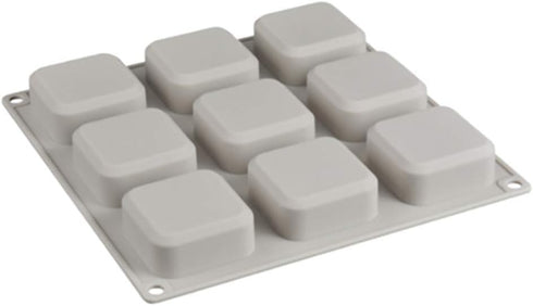 EchoDone 9 Cavities Square Soap Mold DIY Handmade Silicone Mold for Soap Making Candle Cake Baking Lotion Bar Molds...