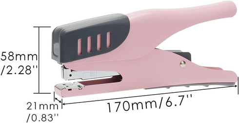 Hand Held Plier Pink Stapler Handheld Desktop Stapler Effortless Heavy Duty Stapler 25 Sheets Capacity No Jam Reduced Effort for Desk Home Office ...