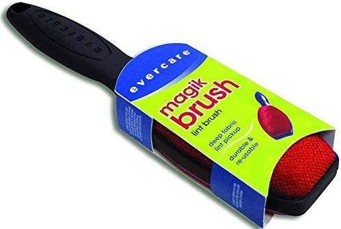 Evercare Magik Brush (Double Sided Lint Pic-Up Brush for Pet Lint & Dust) - (Black Handle)...