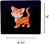 Happy Orange Cat Design Mouse Pad – Elevate Your Workspace! 9.25" x 8" Neoprene Mousepad...