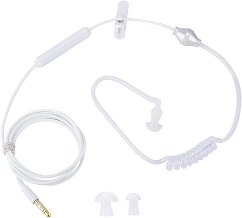 Yoidesu Universal 3.5mm Jack Acoustic Hollow Air Tube Earbuds Headphones with Microphone,Anti-Radiation in-Ear Single Earbud,Wired Cell Phone Earp...