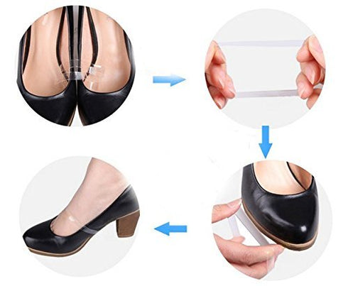 5Pair Women Silicone Invisible Shoe Straps Attachable Ankle Straps for Flats Holding Loose High Heel...