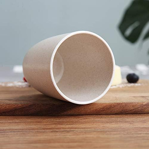 Eco-friendly Unbreakable Reusable Drinking Cup for Adult(12 OZ), Wheat Straw Glasses Healthy Tumbler Set 5-Multicolor, Dishwasher Safe...