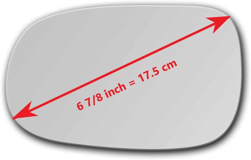New Replacement Mirror Glass with Full Size Adhesive for Volvo | 2007-2009 S60 | 2007-2011 S80 S40 V50 V70 | 2008-2013 C30 C70 | Driver Side Left ...