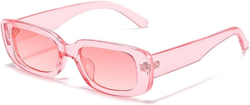 Retro Rectangle Sunglasses for Women Men Small Square Frame Trendy Y2K 90’s Black Sunglasses...