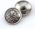 12Pcs Metal Buttons Domineering Skull Buttons Casual Suit Windbreaker Casual 25mm Button (Antique Silver)...