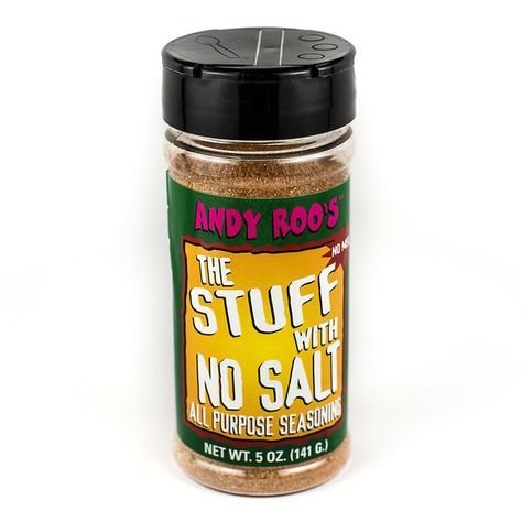 Andy Roo's The Stuff With No Salt - Cajun Creole All Purpose Seasoning, 5 Ounce Shaker...