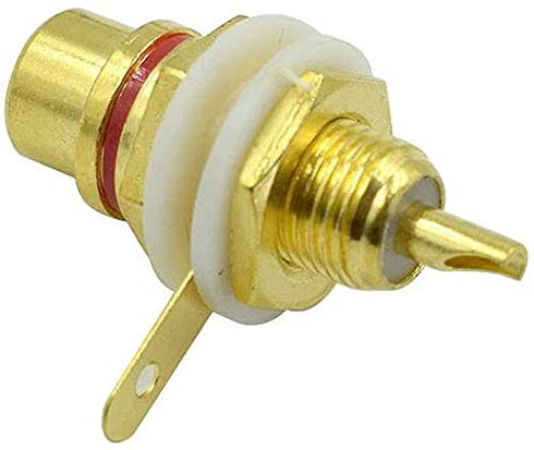 RCA Panel Mount Chassis Socket Plug Jack Gold Plated Female Connector Red Black - ?30 Pcs?...