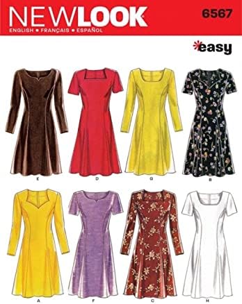 New Look Ladies Easy Sewing Pattern 6567 Fit & Flare Dresses...