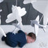 Baby Crib Mobile (Birds and Clouds) - Nursery Decor Ceiling Mobile for Boys & Girls - Crib Accessories - Grey & White...