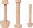 3 Pieces Wooden Tart Tamper Set Double Side Pastry Dough Tamper Egg Tarts Tamper Pastry Tools DIY Cake Pastry Tools for Making Egg Tart, Pasta, Ch...