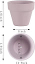 Yishang 1.9 Inch Tiny Pink Terracotta Pots Pack of 12-Small Mini White Clay Pots with Drainage Holes Flower Nursery Terra Cotta Planter for Tiny C...