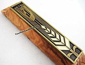 Yourholylandstore Olive Wood Mezuzah From Israel by YourHolyLandStore...