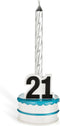 Finally 21 Multicolor Metallic Beer Bottle Candle Holder - 1.8" Holder and 2.8" Candle, 1 Piece - Perfect Celebration Accessory for 21st Birthday ...