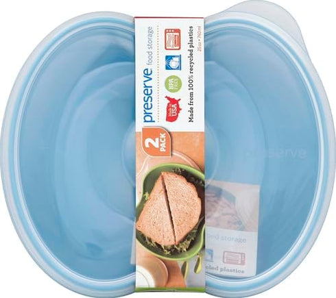 Preserve Food Storage Container, Set of 2, Aqua Blue...